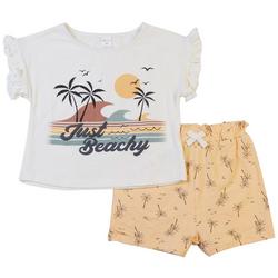 Toddler Girls 2pc. Just Beachy Short Set