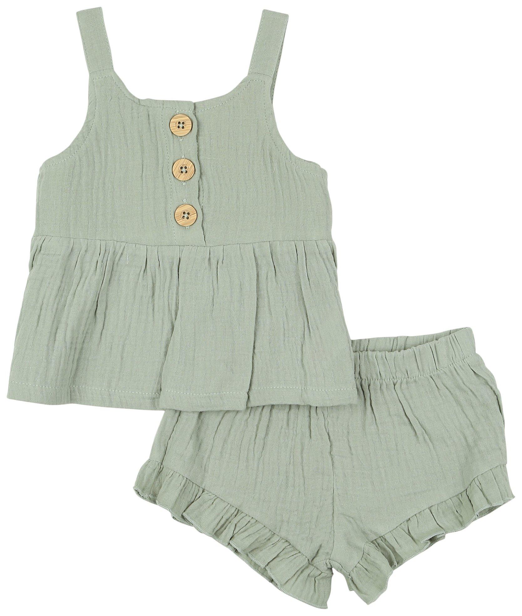 Toddler Girls 2pc. Gauze Dress Short Set