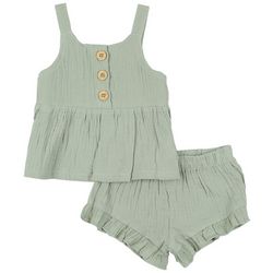 Toddler Girls 2pc. Gauze Dress Short Set