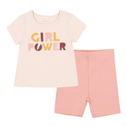 Toddler Girls 2-pc. Girl Power Short Set