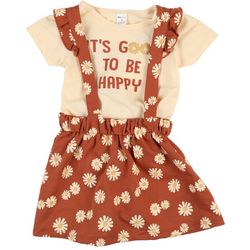 PL Baby Toddler Girls 2-pc. It's Good To Be Happy Dress Set
