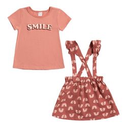PL Baby Toddler Girls 2-pc. Smile Rainbow Dress Set
