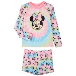 Disney Minnie Mouse Toddler Girls 2-pc. Tie Dye Rashguard