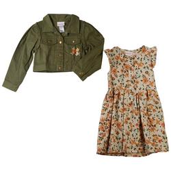 Toddler Girls 2 Pc. Dress Jacket Set