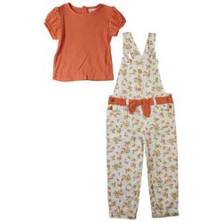 Toddler Girls 2 pc. Floral Overall Set