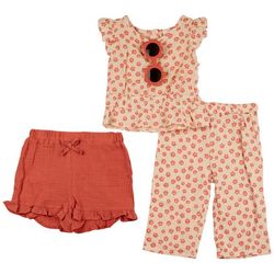 Little Lass Toddler Girls 4-Pc. Pants Shorts Set