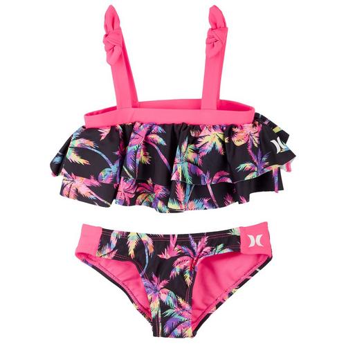 Hurley Toddler Girls 2-pc. Palm Tree Bikini Swimsuit