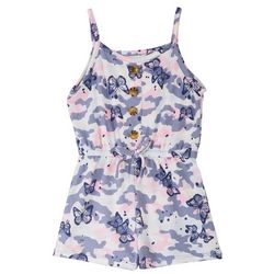 One Step Up Toddler Girls Butterfly Camo Sleeveless Romper
