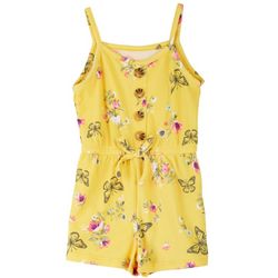 One Step Up Toddler Girls Floral Sleeveless Romper