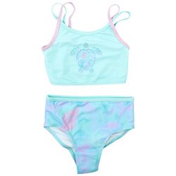 Toddler Girls 2-pc. Turtle Tie Dye Swimsuit Set