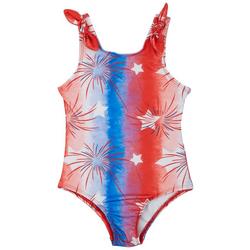 Toddler Girls Americana Bow One Piece Swimsuit