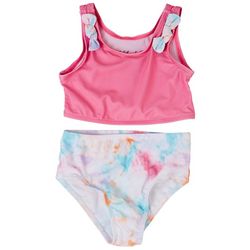 Reel Legends Toddler Girls 2-pc. Bow Tankini Swimsuit Set
