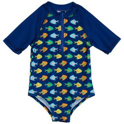 Reel Legends Toddler Girls Fish One-Piece Swimsuit