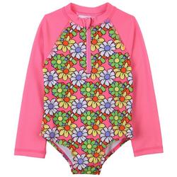 Toddler Girls Bold Floral One Piece Swimsuit