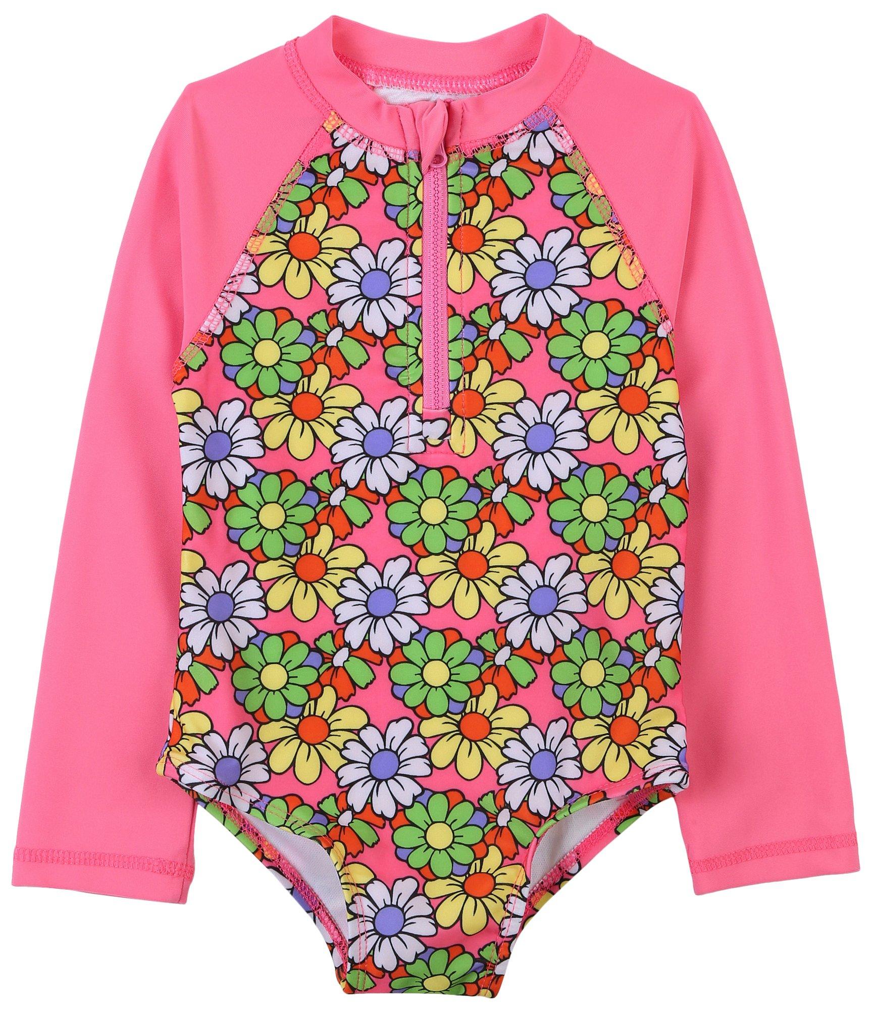 Toddler Girls Bold Floral One Piece Swimsuit