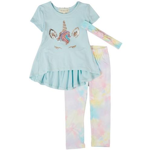 Btween Toddler Girls 2-pc. Sequin Unicorn Tie Dye