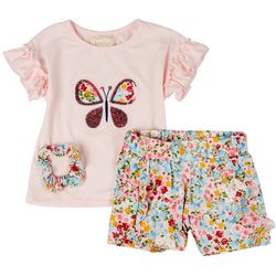 Btween Toddler Girls 2-pc. Sequin Butterfly Short Set
