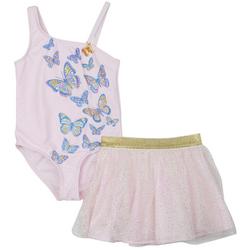 Toddler Girls 2-pc. Butterfly Swimsuit Set