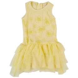 Btween Toddler Girls Floral Tulle Sleeveless Dress