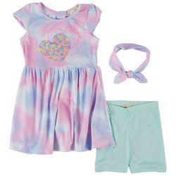Btween Toddler Girls 2-pc. Sequin Heart Tie Dye Pant Set