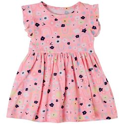 Freestyle Toddler Girls Floral Rainbow Dress