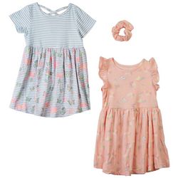 Freestyle Toddler Girls 3 Pc. Butterfly Dress Set