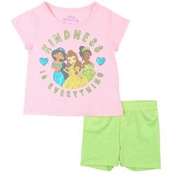 Toddler Girls 2 Pc. Princesses Short Set