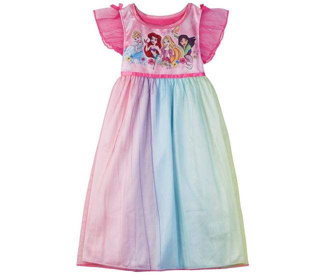 Disney Lilo & Stitch Little Girls Mesh Cosplay Short Sleeve Dress Blue 4