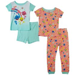 Toddler Girls' 4-pc. Baby Shark Mix & Match Short Pant Set