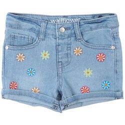 Wallflower Toddler Girls Floral Embroidered Shorts