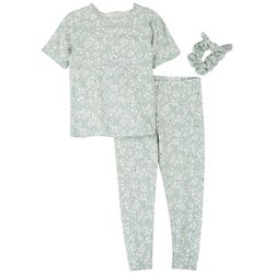Sweet Dreams Toddler Girls 2-pc. Floral Ribbed Pant Set