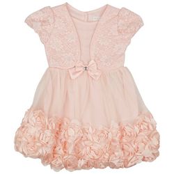 Nannette Toddler Girls Floral Rosette Tutu Dress