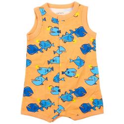 Baby Boys Whale Snap-Up Sleeveless Romper