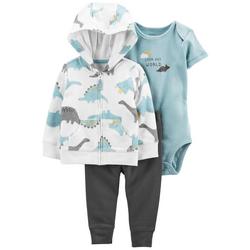 Baby Boys 3-pc. Look Out World Dino Jogger Set
