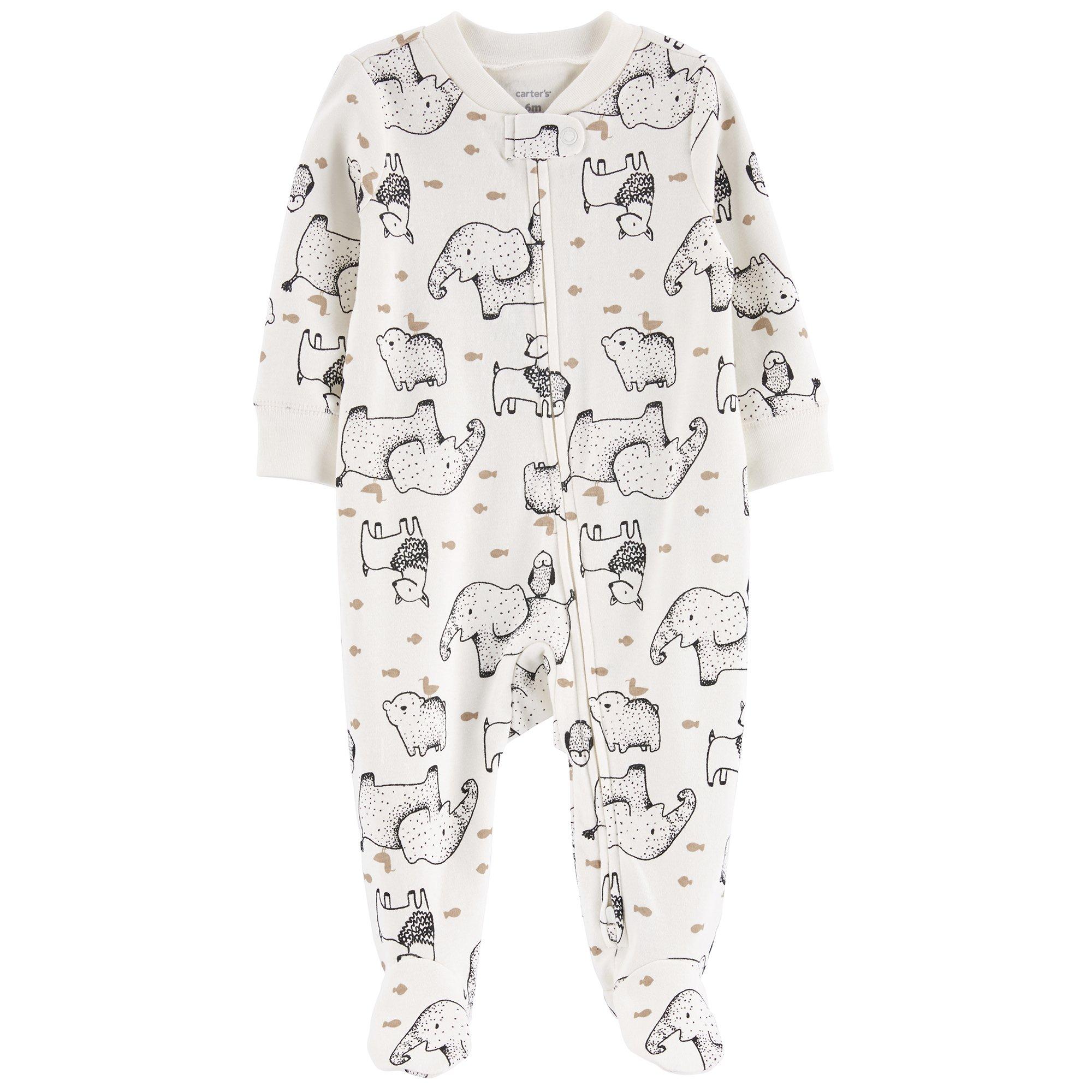 Baby Boys Animal Outline Elephant Print  Bodysuit