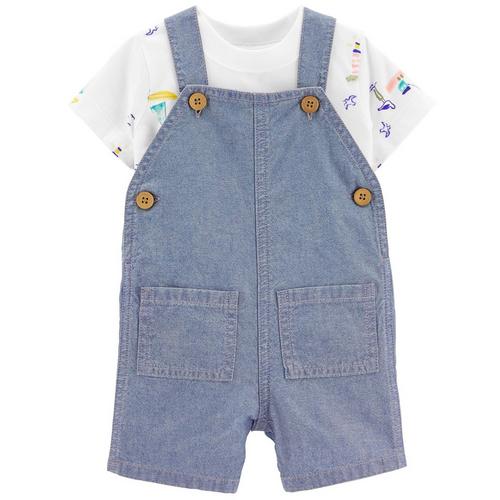 Carters Baby Boys 2-pc. Sailboat Overall Set