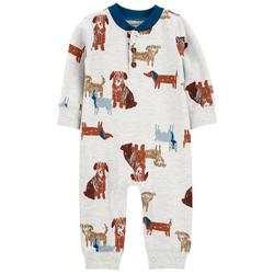 Baby Boy Dog All Over Print  Long Sleeve Bodysuit