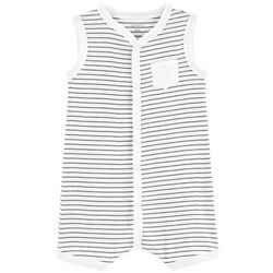 Carters Baby Boys Stripe Ship Snap Front Sleeveless Romper