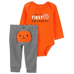 Baby Boys 2-pc. 1st Halloween Long Sleeve Pant Set