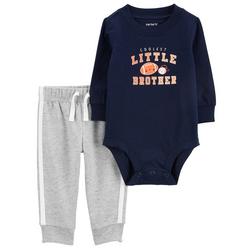 Baby Boys 2 Pc. Little Brother Pant Set