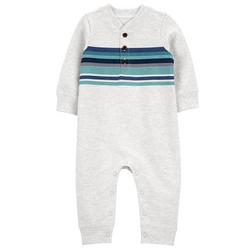 Baby Boys Blue Stripe Jumpsuit