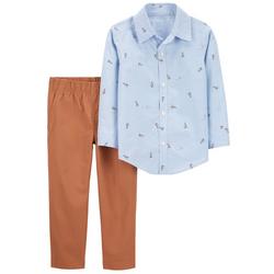 Baby Boys 2pc. Long Sleeve Button Top Pant Set