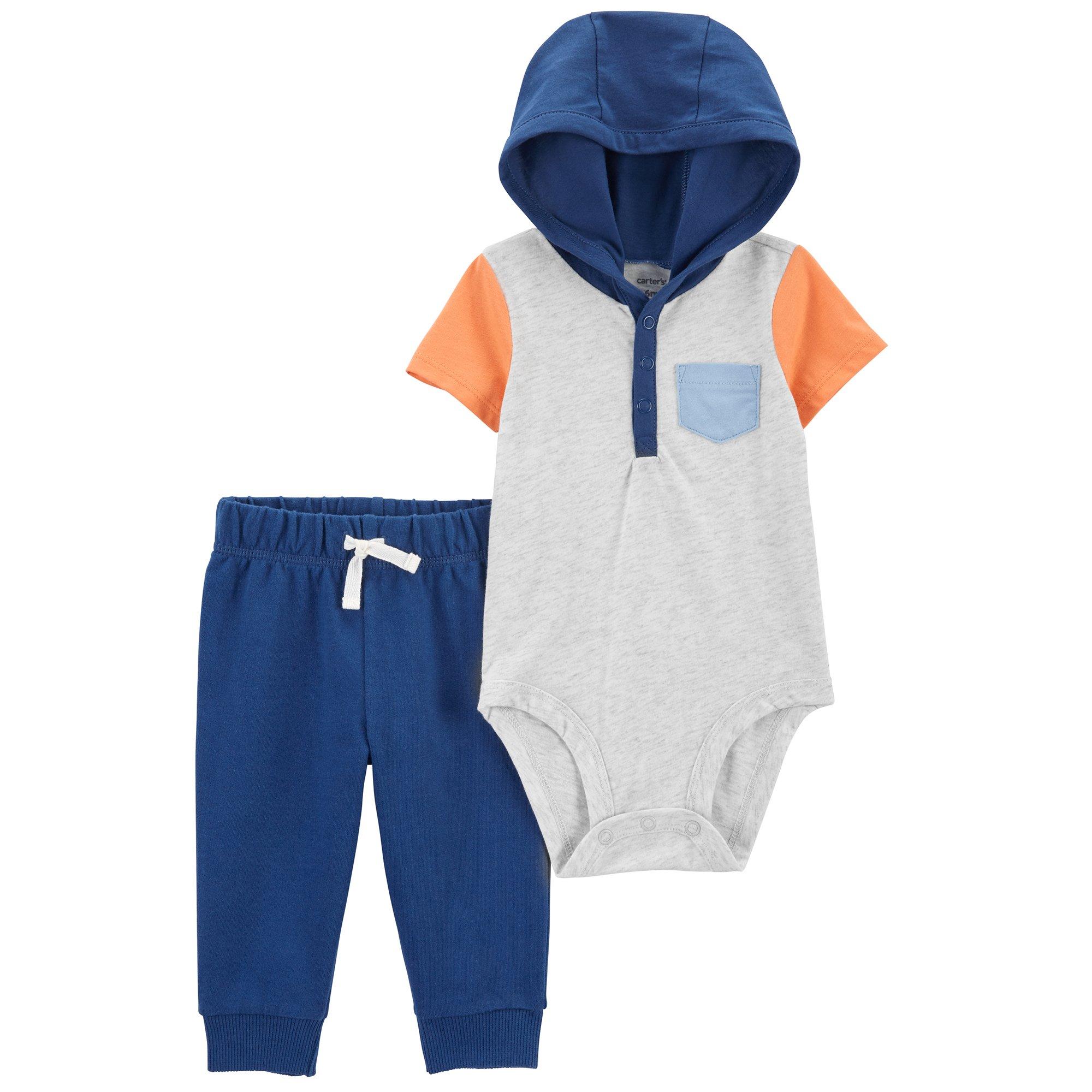 Carters Baby Boys 2 Pc. Hooded Bodysuit &