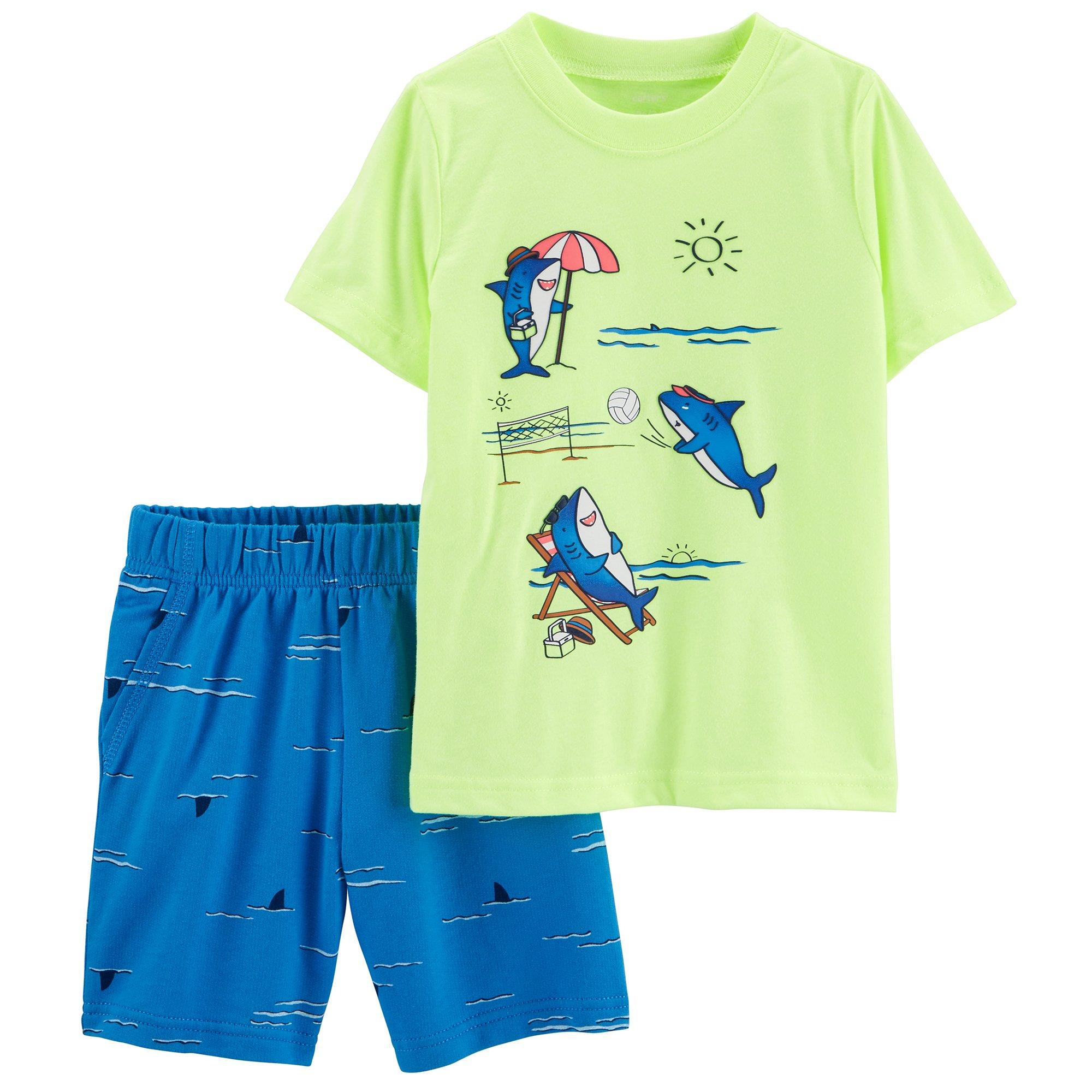 Baby Boys 2-pc. Shark Beach Short Set