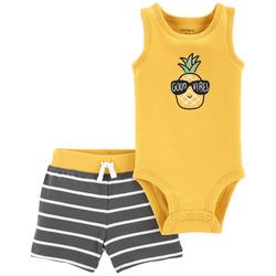 Baby Boys 2-pc. Pineapple Short Set