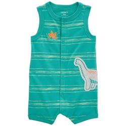 Baby Boys Dinosaur Snap-Up Cotton Romper