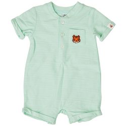 Baby Essentials Baby Boys Solid Short Sleeve Romper