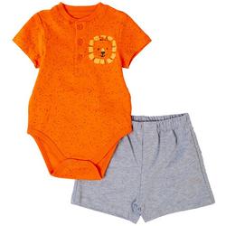 Baby Boys 2-pc. Lion Bodysuit Short Set