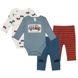 Baby Boys 4-pc. Country Road Bodysuit Set