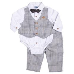 Baby Boys 3-pc. Mock Bodysuit Vest Pant Set